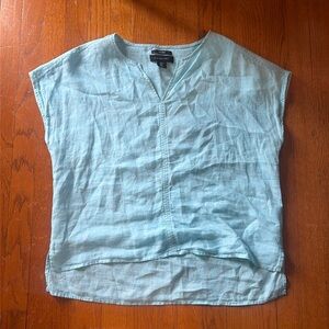 Tahari 100% linen top
